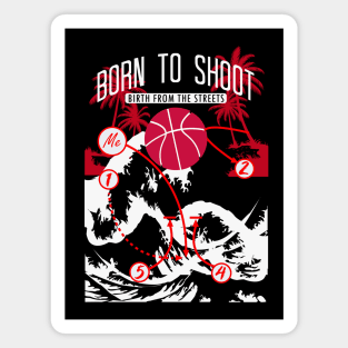 Basketball Born to shoot playbook 10 Magnet